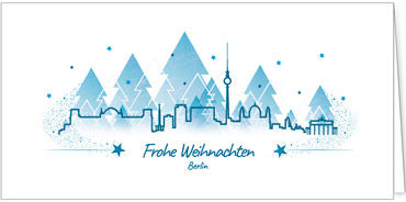 2025 für Firmen | Kategorie Städte Karten | Motiv: Berlin in Blau - Artikel Nummer 7122-811