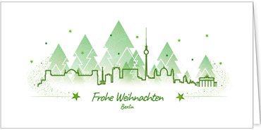 2025 für Firmen | Kategorie Städte Karten | Motiv: Berlin in Grün - Artikel Nummer 7124-811