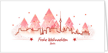2025 für Firmen | Kategorie Städte Karten | Motiv: Berlin in Rot - Artikel Nummer 7125-811