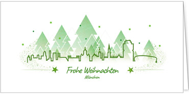 2025 für Firmen | Kategorie Städte Karten | Motiv: München in Grün - Artikel Nummer 7128-811