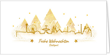 2025 für Firmen | Kategorie Städte Karten | Motiv: Stuttgart in Gold - Artikel Nummer 7139-811