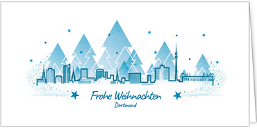 2025 für Firmen | Kategorie Städte Karten | Motiv: Dortmund in Blau - Artikel Nummer 7146-811