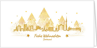 2025 für Firmen | Kategorie Städte Karten | Motiv: Dortmund in Gold - Artikel Nummer 7147-811