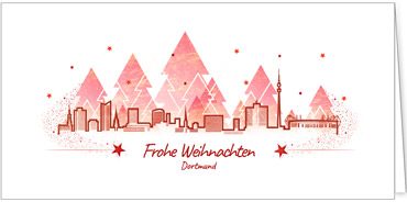2025 für Firmen | Kategorie Städte Karten | Motiv: Dortmund in Rot - Artikel Nummer 7149-811