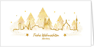 2025 für Firmen | Kategorie Städte Karten | Motiv: Nürnberg in Gold - Artikel Nummer 7159-811