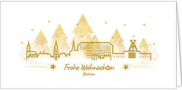 2025 für Firmen | Kategorie Städte Karten | Motiv: Bochum in Gold - Artikel Nummer 7163-811