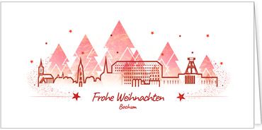 2025 für Firmen | Kategorie Städte Karten | Motiv: Bochum in Rot - Artikel Nummer 7165-811