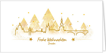 2025 für Firmen | Kategorie Städte Karten | Motiv: Dresden in Gold - Artikel Nummer 7167-811