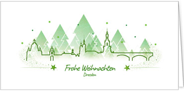 2025 für Firmen | Kategorie Städte Karten | Motiv: Dresden in Grün - Artikel Nummer 7168-811