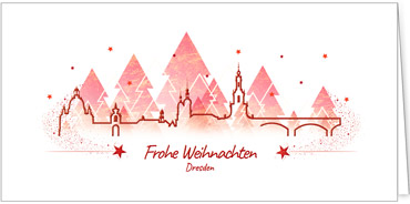 2025 für Firmen | Kategorie Städte Karten | Motiv: Dresden in Rot - Artikel Nummer 7169-811