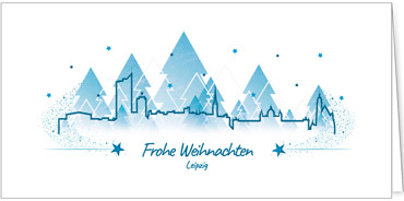 2025 für Firmen | Kategorie Städte Karten | Motiv: Leipzig in Blau - Artikel Nummer 7170-811