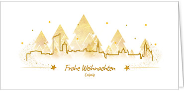 2025 für Firmen | Kategorie Städte Karten | Motiv: Leipzig in Gold - Artikel Nummer 7171-811