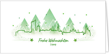 2025 für Firmen | Kategorie Städte Karten | Motiv: Leipzig in Grün - Artikel Nummer 7172-811