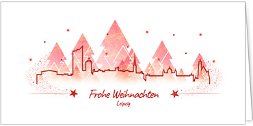 2025 für Firmen | Kategorie Städte Karten | Motiv: Leipzig in Rot - Artikel Nummer 7173-811