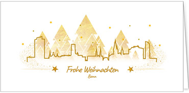 2025 für Firmen | Kategorie Städte Karten | Motiv: Bonn in Gold - Artikel Nummer 7175-811