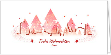 2025 für Firmen | Kategorie Städte Karten | Motiv: Bonn in Rot - Artikel Nummer 7177-811