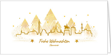 2025 für Firmen | Kategorie Städte Karten | Motiv: Hannover in Gold - Artikel Nummer 7179-811
