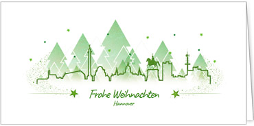 2025 für Firmen | Kategorie Städte Karten | Motiv: Hannover in Grün - Artikel Nummer 7180-811