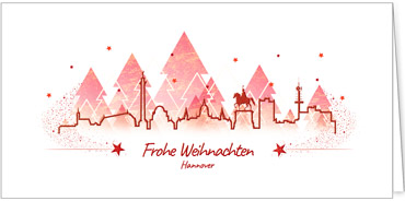 2025 für Firmen | Kategorie Städte Karten | Motiv: Hannover in Rot - Artikel Nummer 7181-811