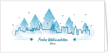 2025 für Firmen | Kategorie Städte Karten | Motiv: Mainz in Blau - Artikel Nummer 7182-811