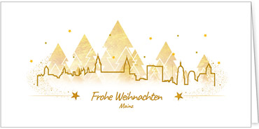 2025 für Firmen | Kategorie Städte Karten | Motiv: Mainz in Gold - Artikel Nummer 7183-811