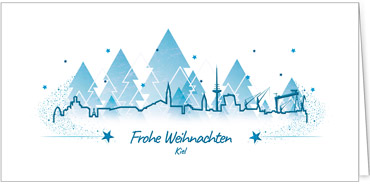 2025 für Firmen | Kategorie Städte Karten | Motiv: Kiel in Blau - Artikel Nummer 7186-811