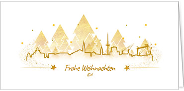 2025 für Firmen | Kategorie Städte Karten | Motiv: Kiel in Gold - Artikel Nummer 7187-811