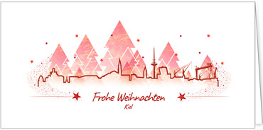 2025 für Firmen | Kategorie Städte Karten | Motiv: Kiel in Rot - Artikel Nummer 7189-811