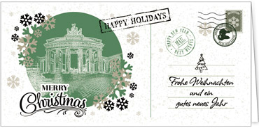 2025 für Firmen | Kategorie Städte Karten | Motiv: Nostalgisches Berlin in Grün - Artikel Nummer 7191-811