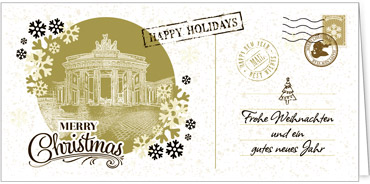 2025 für Firmen | Kategorie Städte Karten | Motiv: Nostalgisches Berlin in Gold - Artikel Nummer 7193-811