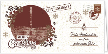 2025 für Firmen | Kategorie Städte Karten | Motiv: Nostalgisches Stuttgart in Rot - Artikel Nummer 7206-811