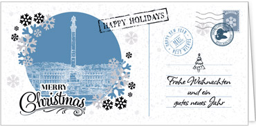 2025 für Firmen | Kategorie Städte Karten | Motiv: Nostalgisches Stuttgart in Blau - Artikel Nummer 7208-811