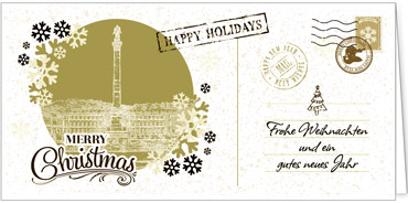 2025 für Firmen | Kategorie Städte Karten | Motiv: Nostalgisches Stuttgart in Gold - Artikel Nummer 7209-811