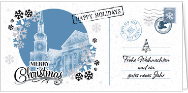 2025 für Firmen | Kategorie Städte Karten | Motiv: Nostalgisches Dortmund in Blau - Artikel Nummer 7216-811