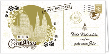 2025 für Firmen | Kategorie Städte Karten | Motiv: Nostalgisches Bremen in Gold - Artikel Nummer 7221-811