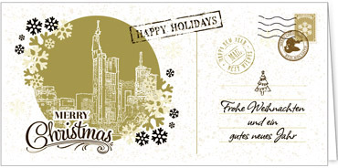 2025 für Firmen | Kategorie Städte Karten | Motiv: Nostalgisches Frankfurt in Gold - Artikel Nummer 7225-811