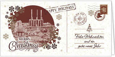 2025 für Firmen | Kategorie Städte Karten | Motiv: Nostalgisches Hannover in Rot - Artikel Nummer 7234-811