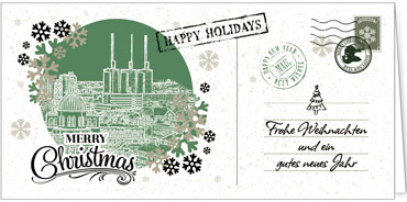 2025 für Firmen | Kategorie Städte Karten | Motiv: Nostalgisches Hannover in Grün - Artikel Nummer 7235-811