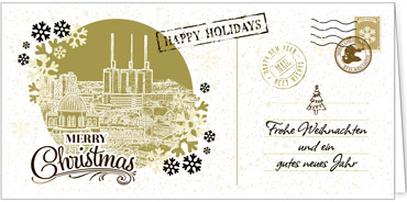 2025 für Firmen | Kategorie Städte Karten | Motiv: Nostalgisches Hannover in Gold - Artikel Nummer 7237-811