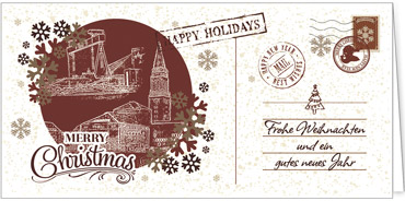 2025 für Firmen | Kategorie Städte Karten | Motiv: Nostalgisches Kiel in Rot - Artikel Nummer 7238-811