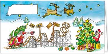 2025 für Firmen | Kategorie Steuerberater und Rechtsanwälte | Motiv: Paragraphen-Achterbahn - Artikel Nummer 7309-814