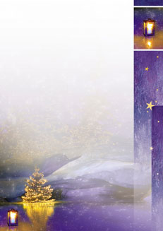 Weihnachtsbriefpapier mit leuchtendem Baum