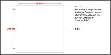 2025  | Motiv: Weißes Einlageblatt  „Doppelt“ - Artikel Nummer 91002