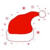 Weihnachtskarten-Dekore