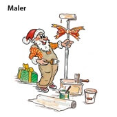 Weihnachtskarten-Dekore