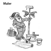 Weihnachtskarten-Dekore