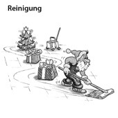 Weihnachtskarten-Dekore