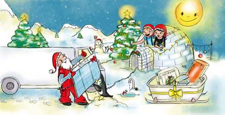 Weihnachts-Comic Heizung Sanitär