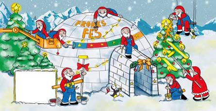 Weihnachts-Comic Maler