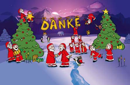 Weihnachtskarten-Comic Hintergrund